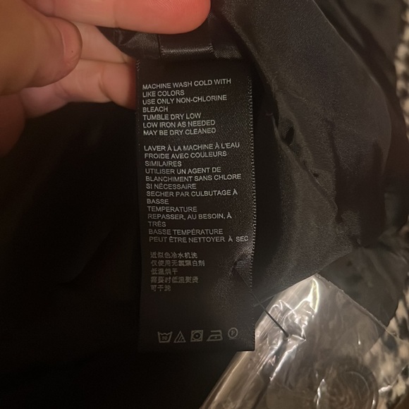 WOMENS URBAN OUTFITTERS HOUNDSTOOTH LONG PEACOAT SIZE XS AND SMALL - Picture 8 of 8